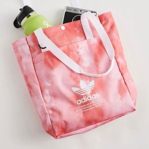 Adidas tie dye tote nwt red pink